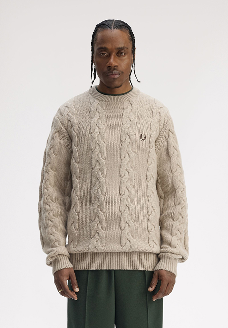 Fred Perry chunky cable knit jumper