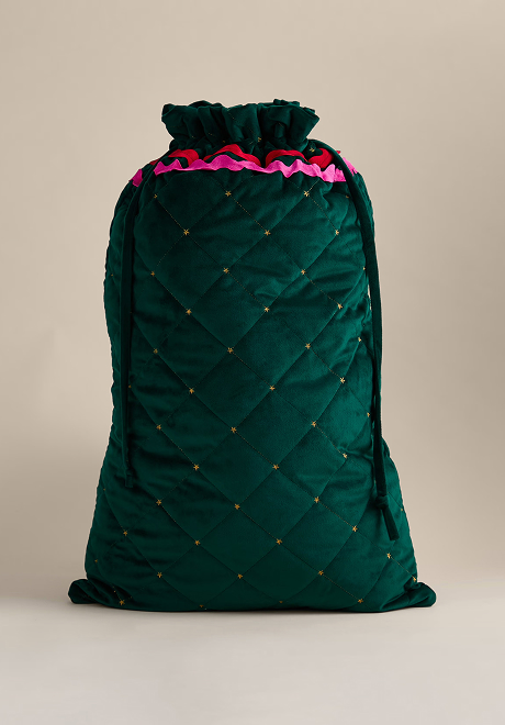 Velvet quilted sack