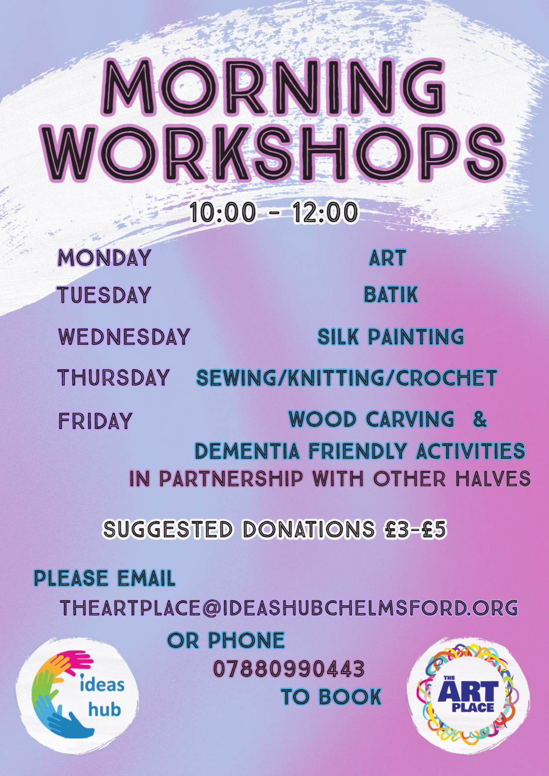 Morning Workshops at The Art Place
