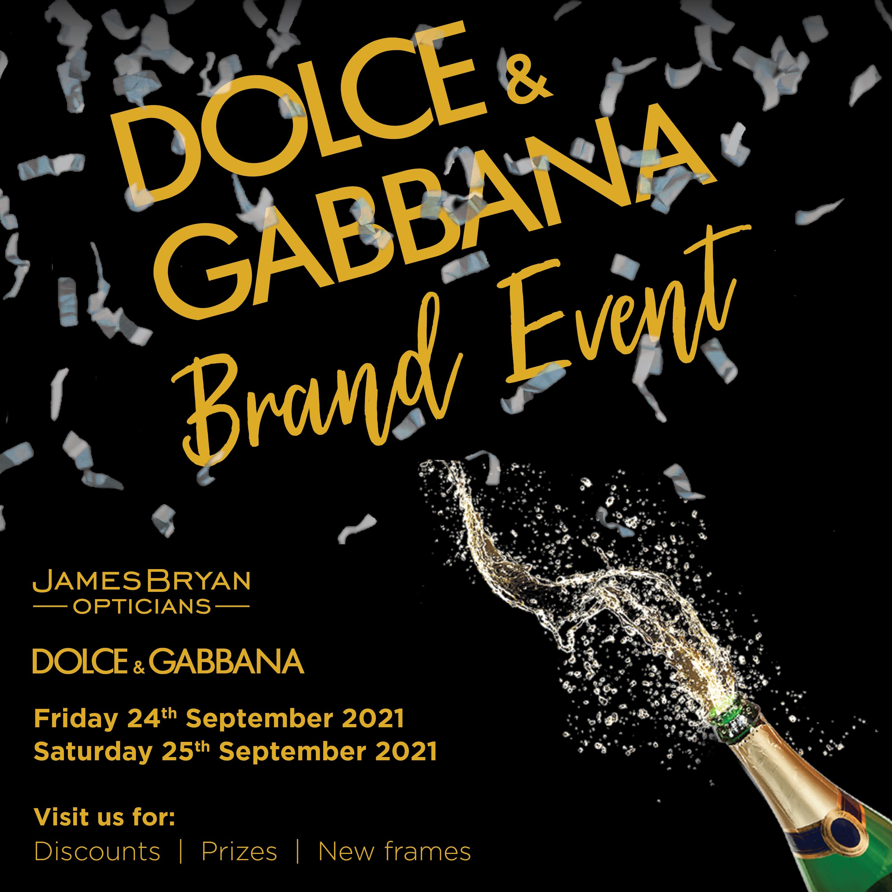 Dolce & Gabbana event at James Bryan Opticians