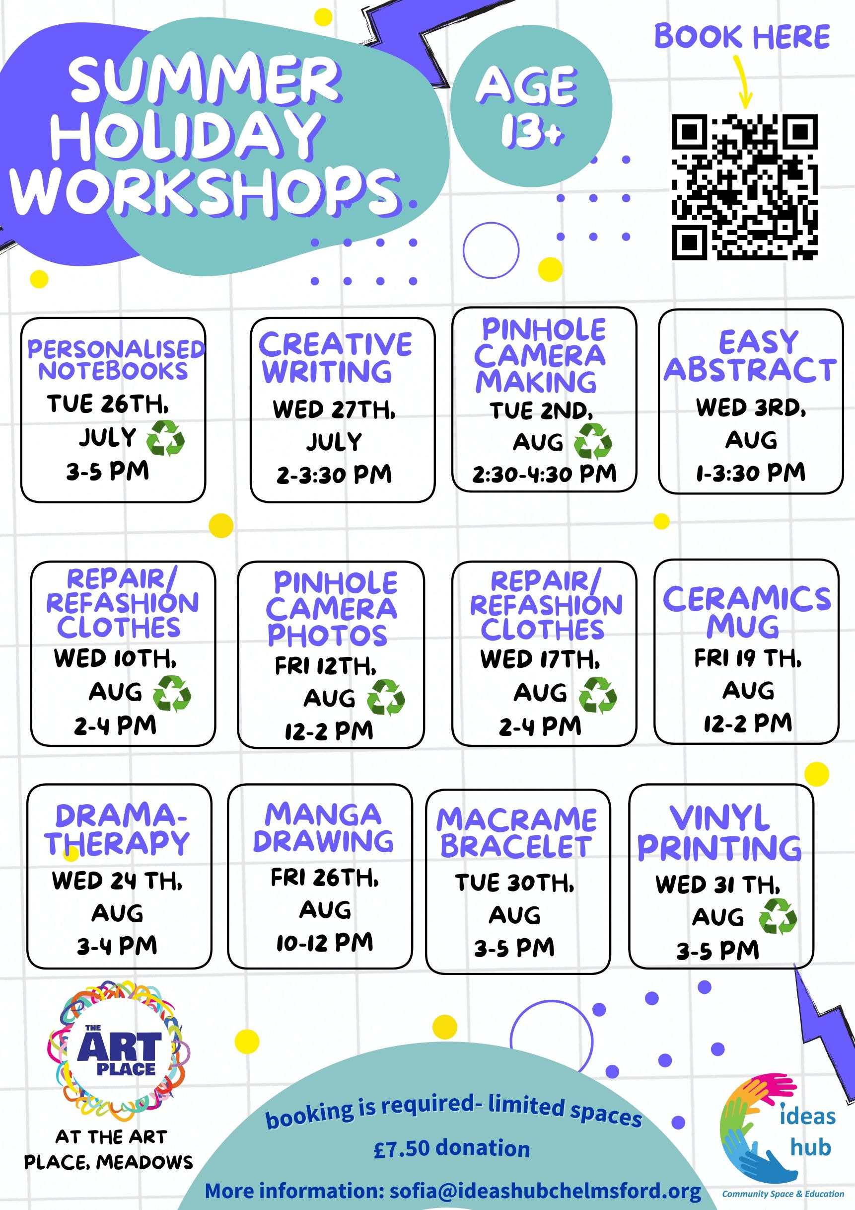 Teens' Summer Holiday Workshops